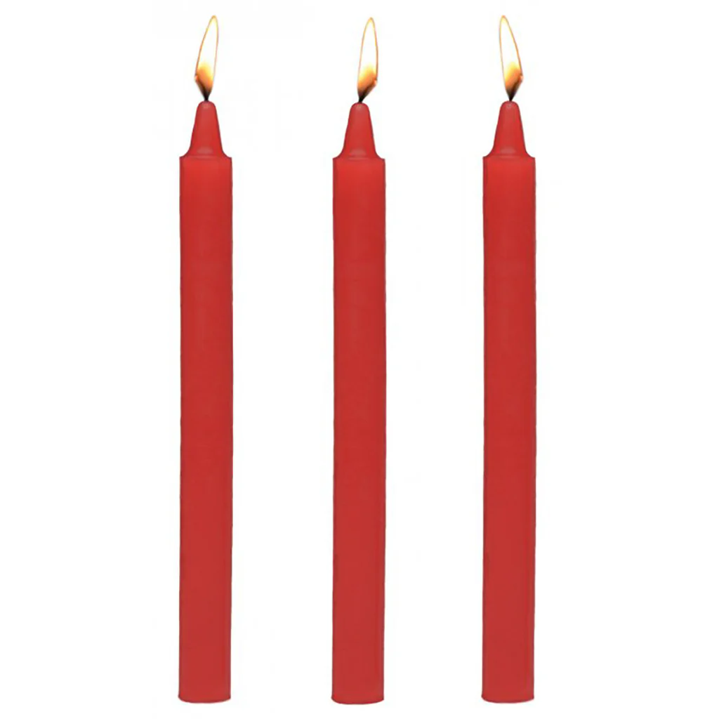 Master Series Fire Sticks Drip Candle Set of 3 in Red