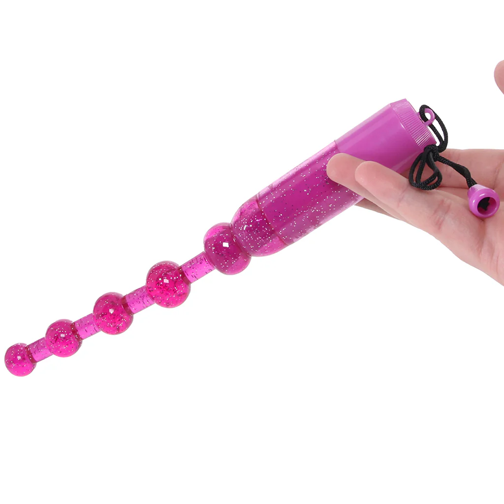 Waterproof Vibrating Pleasure Beads in Purple - Image 4